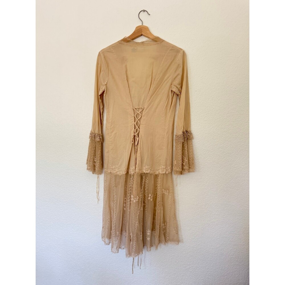 Vintage Newport News Fancy Lace Ruffle Cardigan Victorian‎ Womens 6 Coquette - Picture 6 of 8